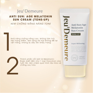 Kem chống nắng melatonin Tone Up SPF 50+++ 50g - Jeu’Demeure