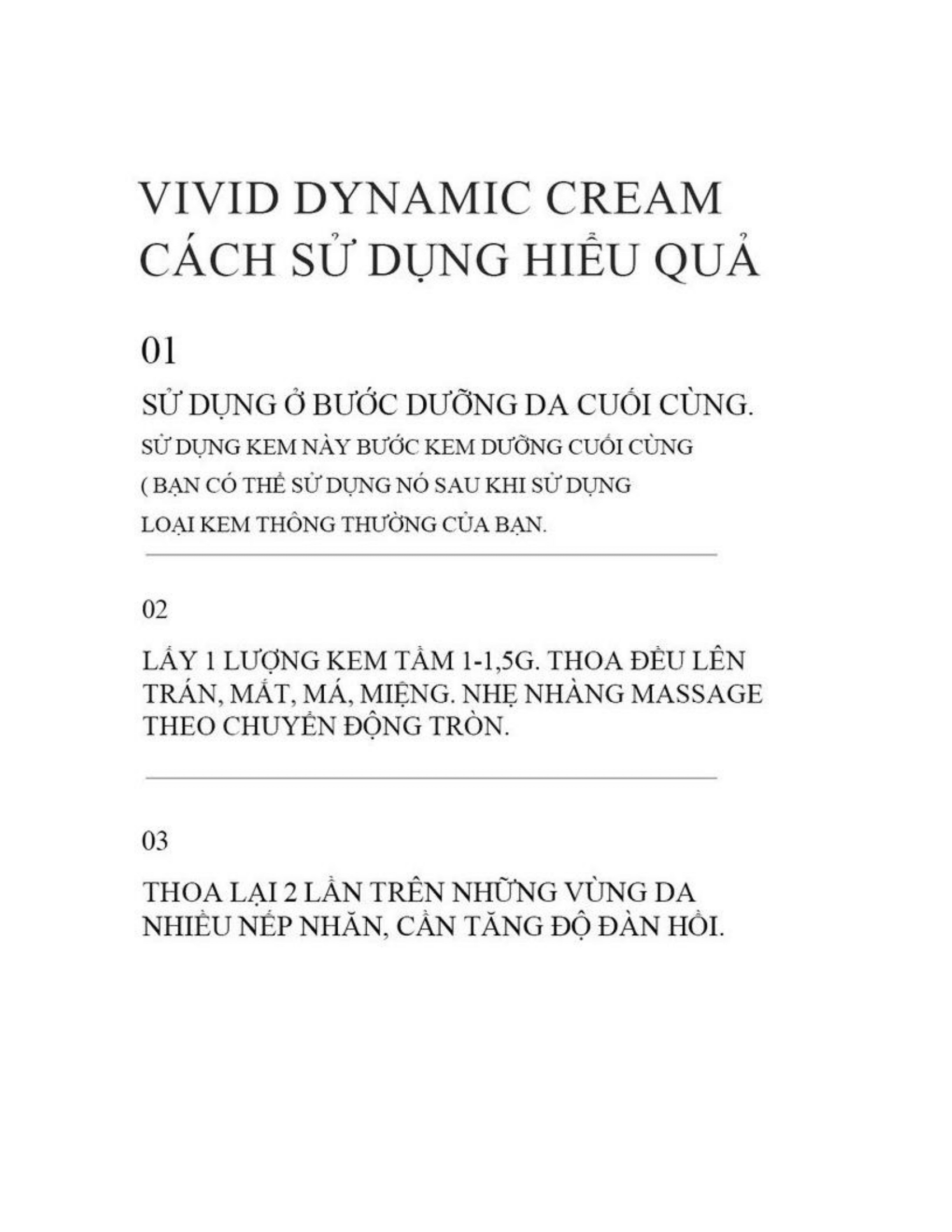 Kem dưỡng trắng da, căng bóng toàn diện - Vivid Dynamic Cream Jeu’Demeure Dermishuttle