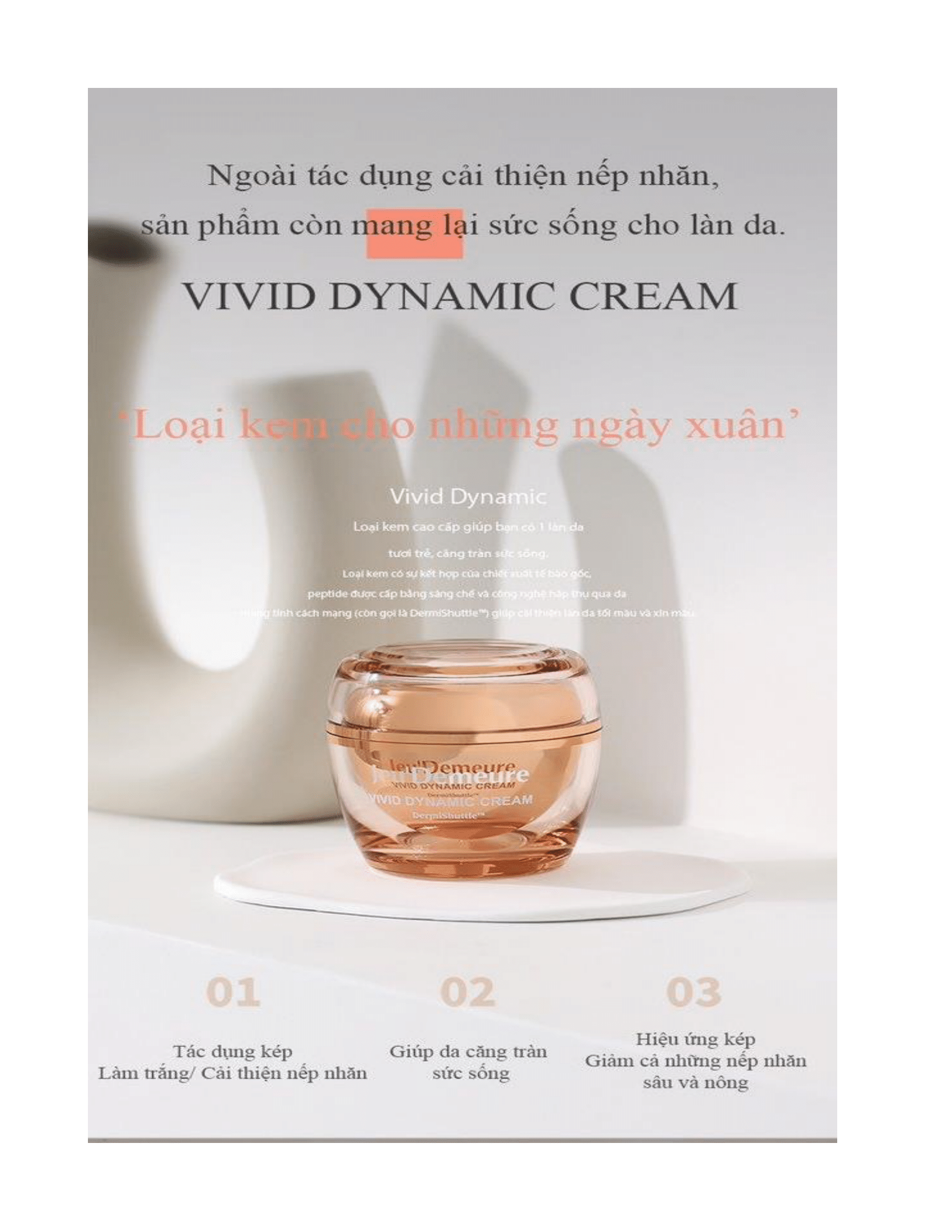 Kem dưỡng trắng da, căng bóng toàn diện - Vivid Dynamic Cream Jeu’Demeure Dermishuttle